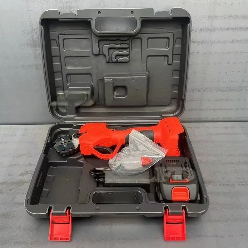 Electric crimping pliers, rechargeable mini cold crimping pliers EW-50X terminal bare crimper Includes 2 Mold sets