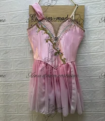 Hot Sale Exquisite Custom Size Kids Girls Performance Wear Modern Ballet Peach Pink Cupid Talisman Lyrical Dance Dress Costumes