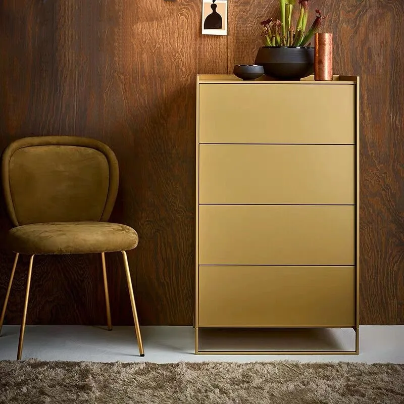 Cassettiera a tre cassetti laccata per pianoforte nordico, armadietto per ingresso personalizzato, moderno e minimalista, per camera da letto