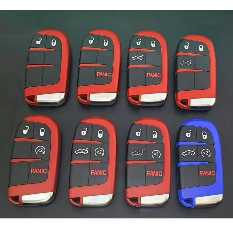 Carcasa para mando de llaves de coche, carcasa para Fiat/jeep Chrysler 300 Grand Cherokee Dodge Dart Journey RAM 1500, cargador Challenger Durango