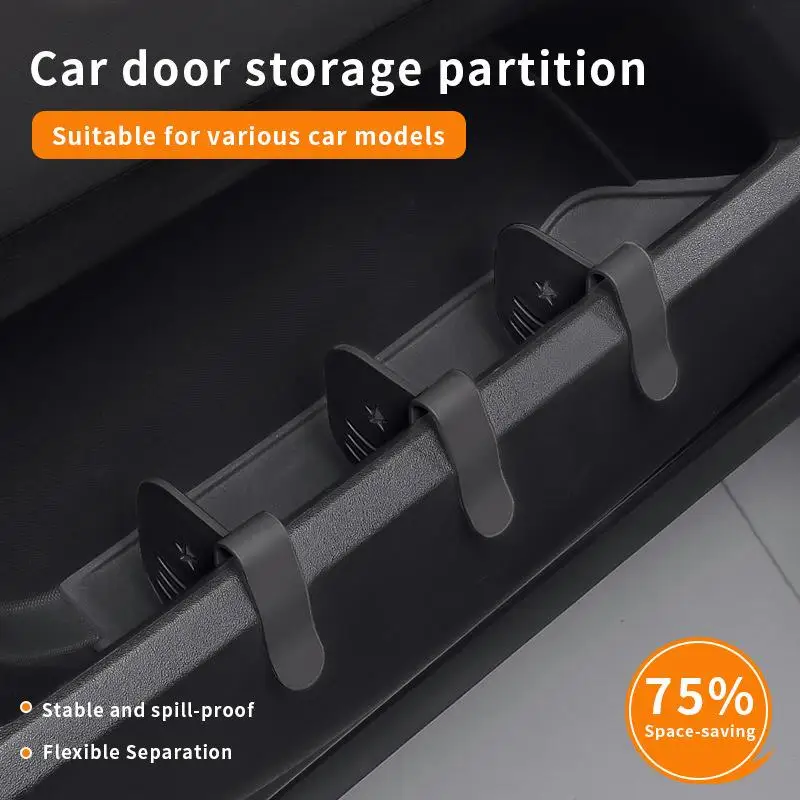 Universal Car Door Storage Partition Panel 2/4Pcs  Durable Space Organizer Insert for Family Road Trips Commuter Vehicles