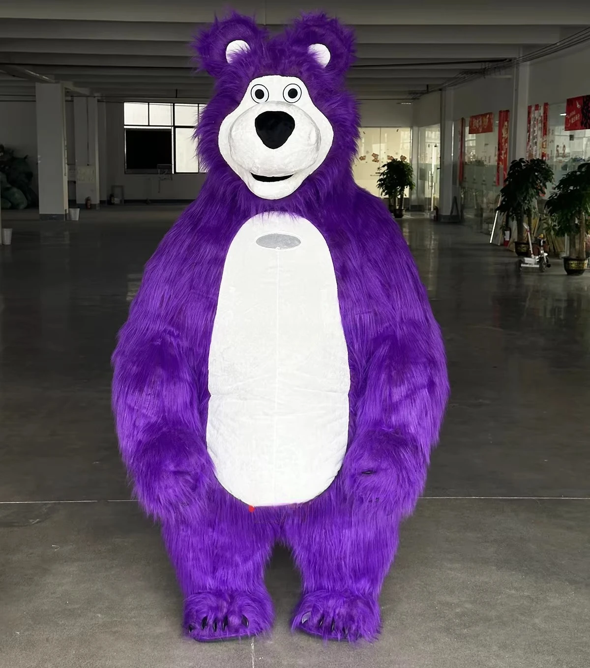 Adult Inflatable Bear Mascot Costume Cartoon Doll Clothes for Halloween Carnival Animal Cosplay Party No Battery