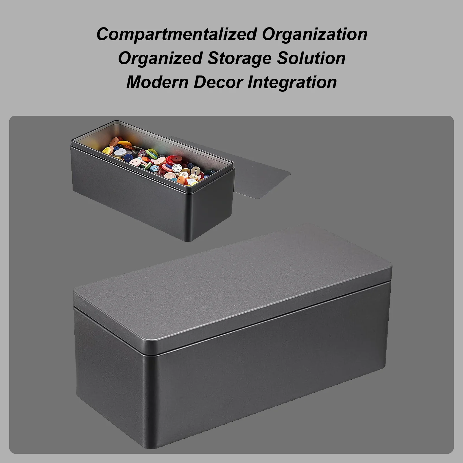 Money Box Rectangular Metal Portable Security Money Saving Box Organizer With Lid For Currency Bills Jewelry Keys Tickets Home