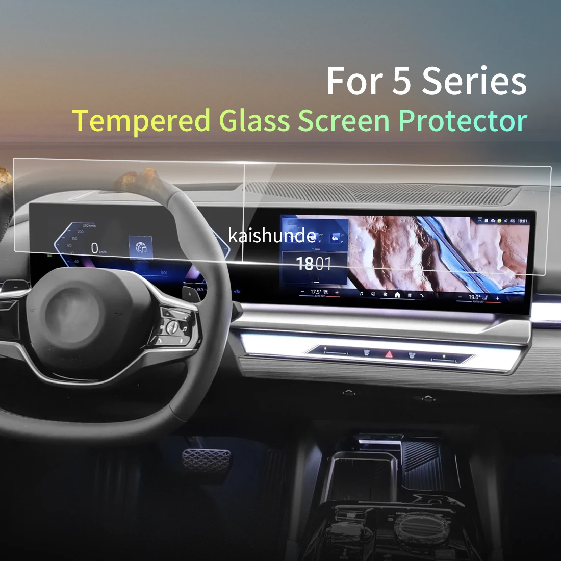 Screen Protector For BMW 5 Series 2023 Carplay Tempered Glass Protective Film Multimedia Screensaver Car Sticker Auto Accessory