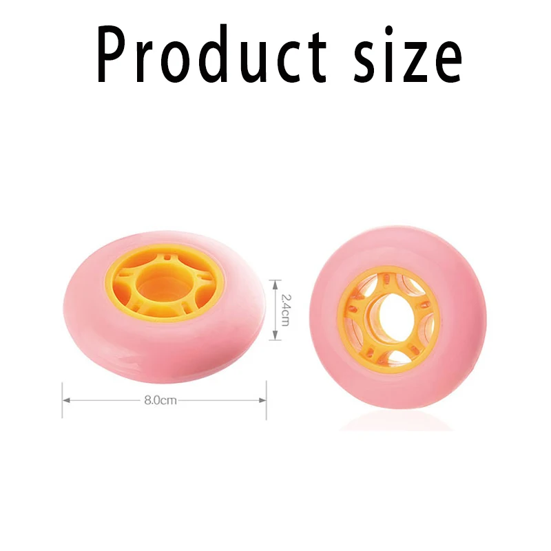 80MM PVC Roller Skate Shoes Vitality Board Frog Skateboard Wheels