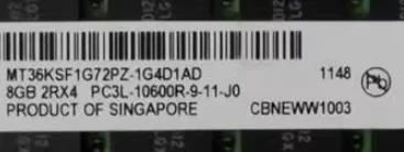 

Для памяти Micron 8G 2RX4 PC3L-10600R 1333 REG MT36KSF1G72PZ-1G4D1AD