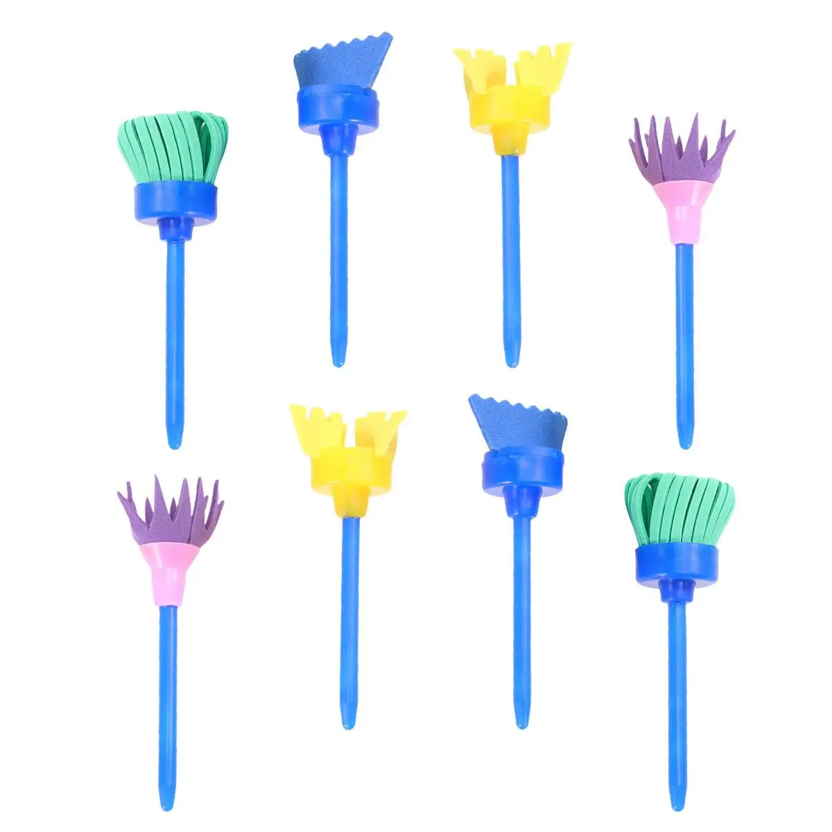 8 Pcs Craft Paint Roller Set Sponge Rollers for Painting Drawing Graffiti Kids Lessons Mini Size Durable Use