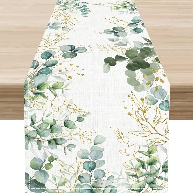 Summer Floral Pattern Tablecloth Boho Chic Wildflower Table Runner Polyester Tablecloth Office Home Party Decor 33.02 X 182.88cm