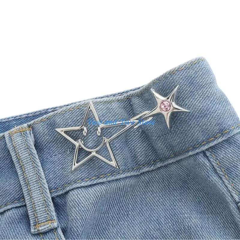 HX6F زر موسع قابل للتعديل مشبك الخصر دبابيس زر الجينز لتشديد الخصر الجينز