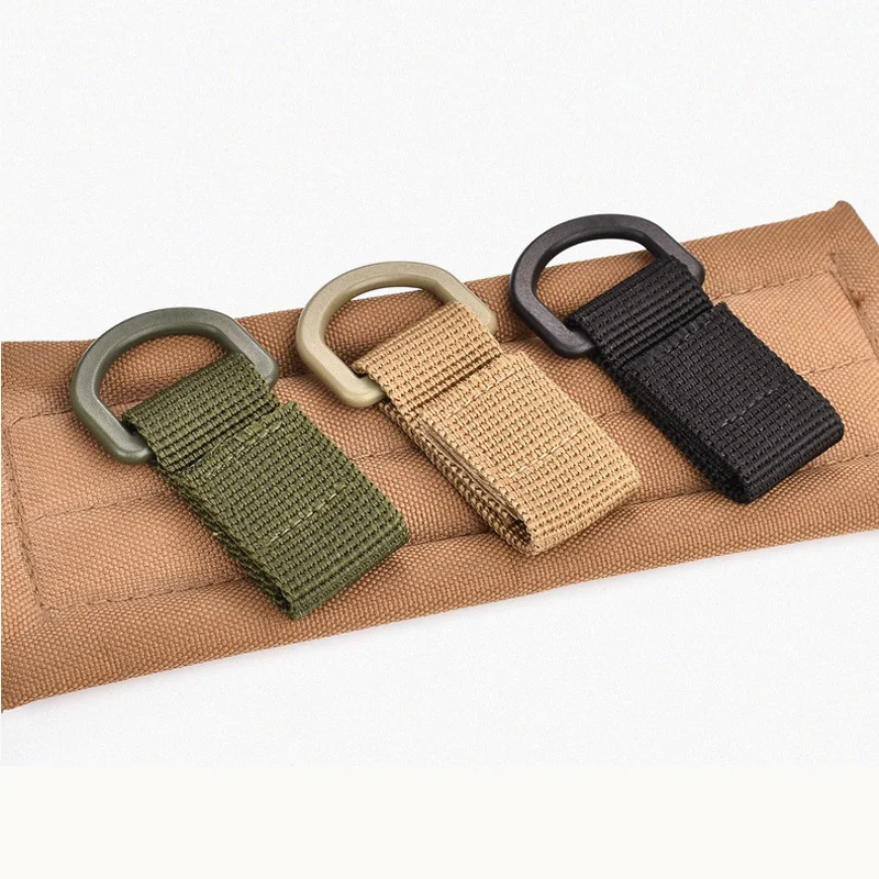 10pcs Outdoor Nylon Molle Webbing Backpack Buckle Mini EDC Bag Clip Tool Army Carabiner