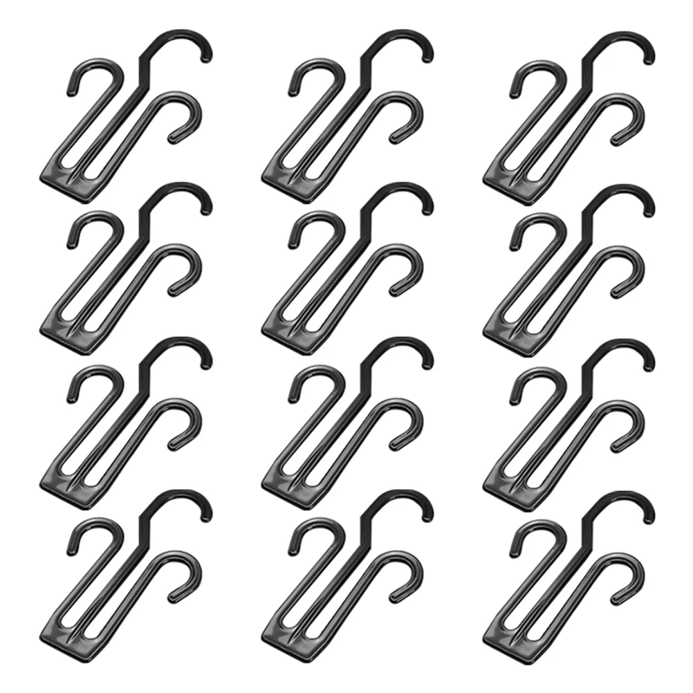 

50 Pcs Hanging Shoes Organizer Rack Plastic Slippers Drying Hanger Display Black Leggings Organiser