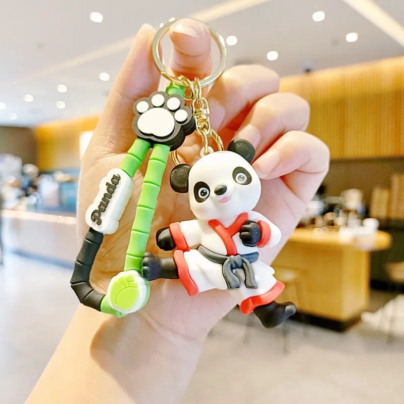 New Kung Fu Panda Key Chain Creative Bestie Backpack Pendant Car Key Chain Graduation Season Gift