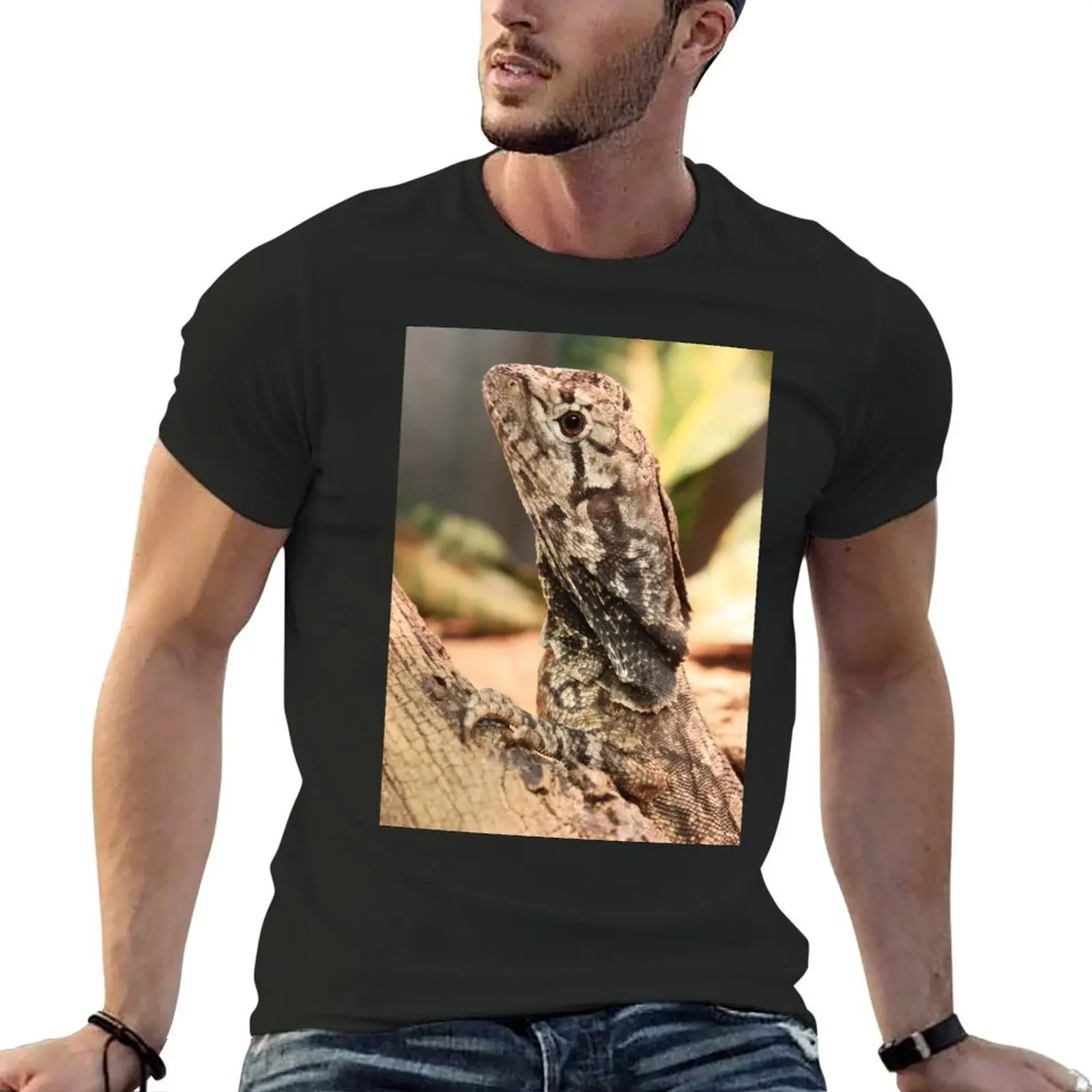 Frilled lizard T-Shirt graphic t shirt vintage tees blue archive clothes for men