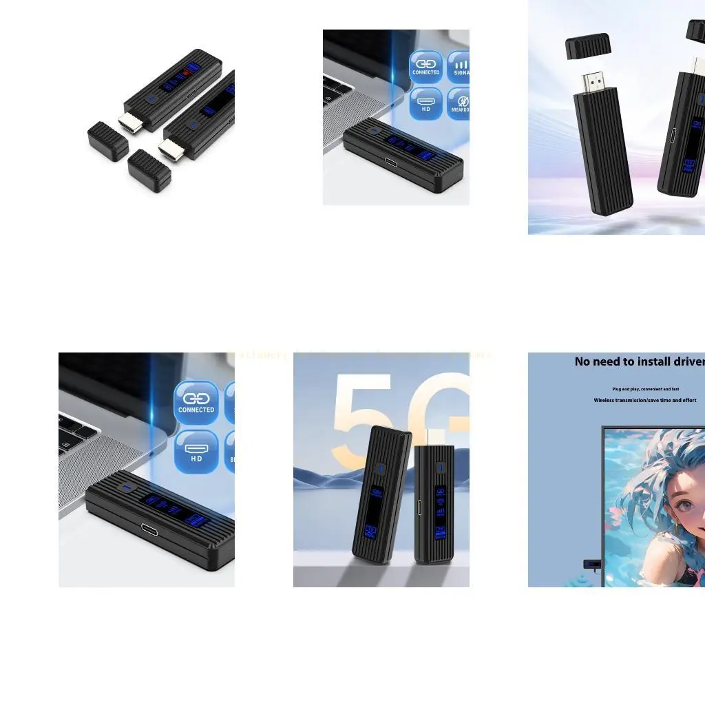 

Беспроводной HDTV-совместимый Extender 1080p 60 Гц Слуховая потоковая передача с ноутбука для мониторинга низкой задержки