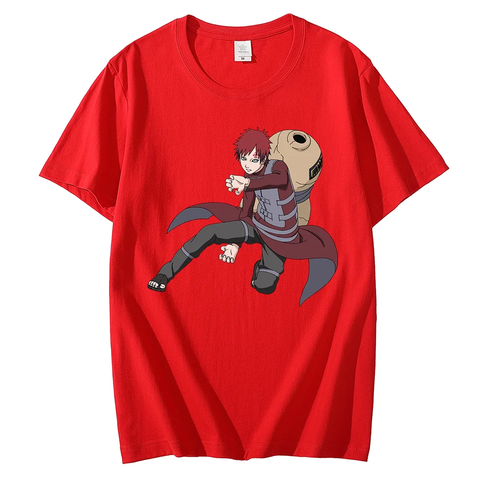 Anime Naruto T-Shirt Gaara gedruckt Männer und Frauen T-Shirt Freizeit sport Straße Student Paar T-Shirt