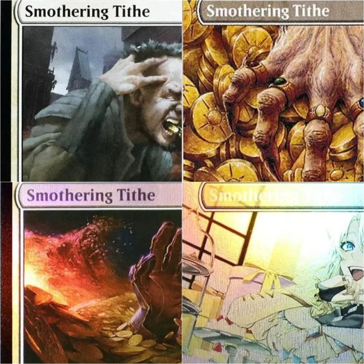 "Smothering Tithe" بطاقات الوكيل السحرية لعبة جودة لوحة الوكيل لعب بطاقات التداول الوكيل