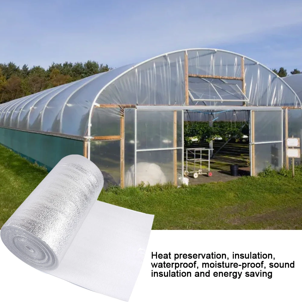 1Roll Wall Thermal Insulation Reflective Film Aluminum Foil Thermal Insulation Film Roof Thermal Insulation Film Home Heating