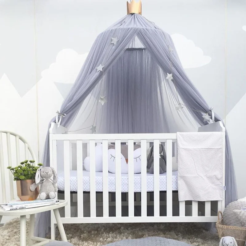 Mosquito Net Hanging Tent Star Decoration Baby Bed Crib Canopy Tulle Curtains For Bedroom Play House Tent For Children Kids Room