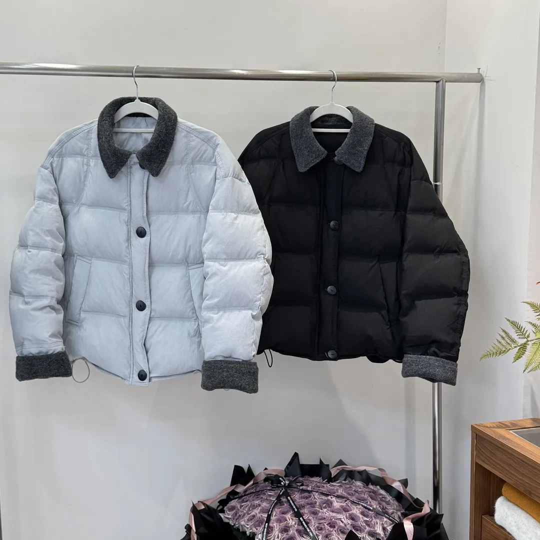 

Короткая хлопковая куртка в корейском стиле с отложным воротником, уникальная, очень милая, маленького размера, женская, новинка зимы