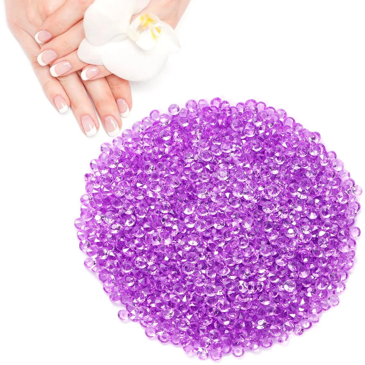 

2000pcs Crystal Craft Rhinestone Rhinestone Shiny Color Decoration for Nail Cloth Phone Case DIY Wedding Accessories