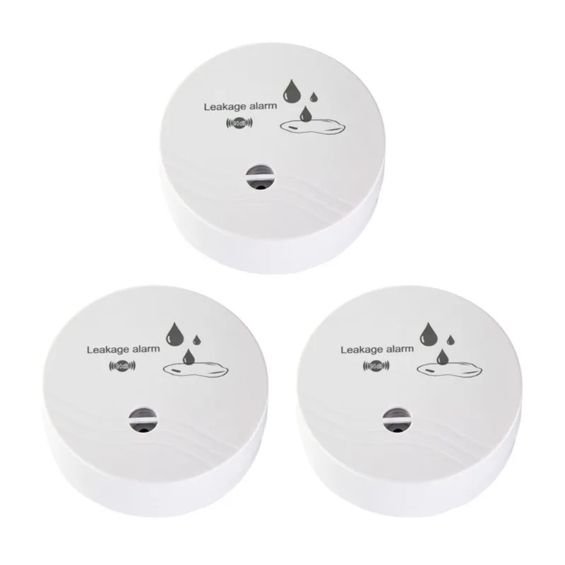 Wireless Water Leak Detector Alarm 3Pcs- Ceiling Mount 360°, Designed For Indoor Use For Overflow& Immersion Alert System