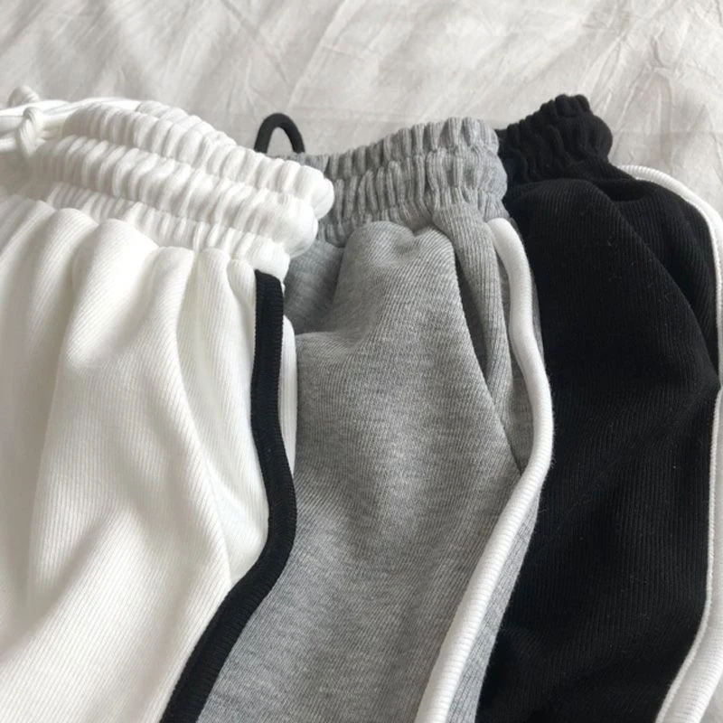Women Striped Casual Shorts Korean Harajuku Loose All Match Sports Shorts Summer Fashion Simple Yoga Thin Mini Shorts Female image 3