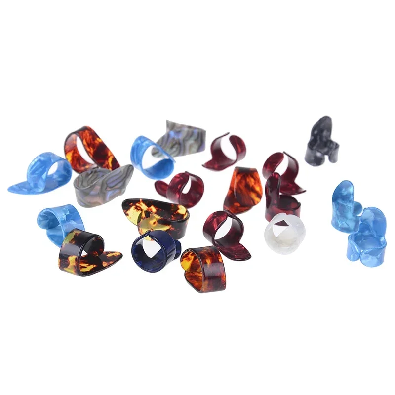 جيتار 10 قطع من أدوات اختيار إصبع الإبهام من الفولاذ المقاوم للصدأ