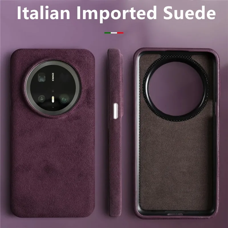 

Italy Suede For Magsafe Magnetic Attraction Case For Honor Magic 8 Pro 7 Pro 6Pro Premium Plain Leather Full Coverage Cover