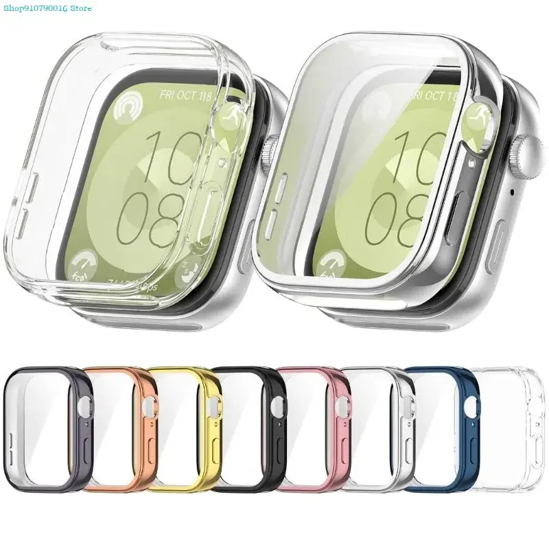 Smartwatch Cover TPU Case for Huawei Watch Fit 3 Scratchproof Full Coverage Housing Watch Protector Case Frame Shell