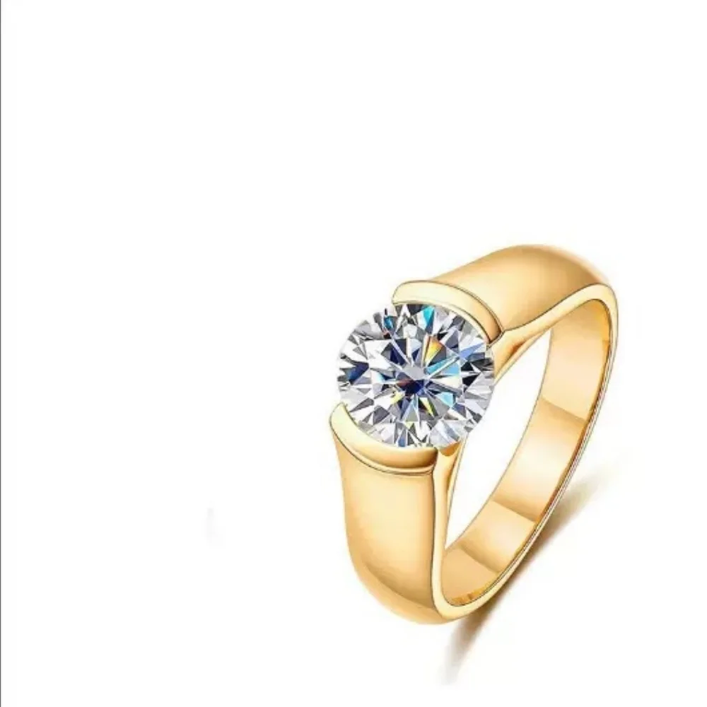 2-3ct Real Moissanite Engagement Ring 925 Sterling Silver Plated Rose Gold Fine Jewelry Lab Diamond Wedding Rings Pass Tester