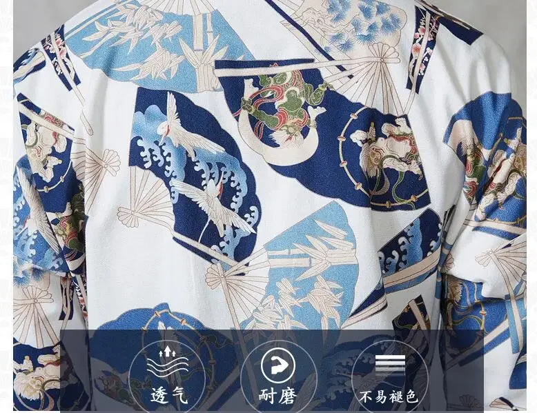 Japanse chef-kok uniform keuken jas kimono werkkleding sushi tops restaurant print lente vintage