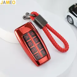 4 8 Button Soft TPU Car Key Case Cover For Hyundai Genesis G80 GV80 2019 - 2022 Smart Keyless Entry Remote Control Protector