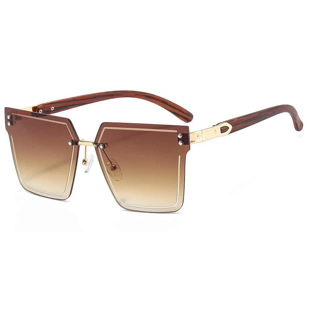 

Rimless Cut Edge Square Sunglasses Women's Fashion UV Protection Sunglasses