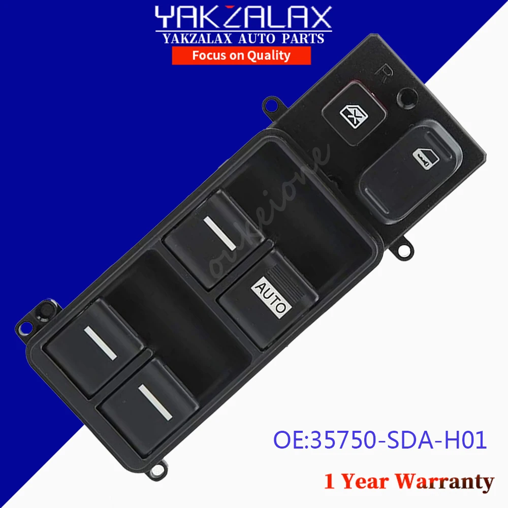

Front Right Hand Driving Electric Power Master Window Control Switch Lifter Button Parts 5750-SDA-H01 For 2003-2007 Honda Accord