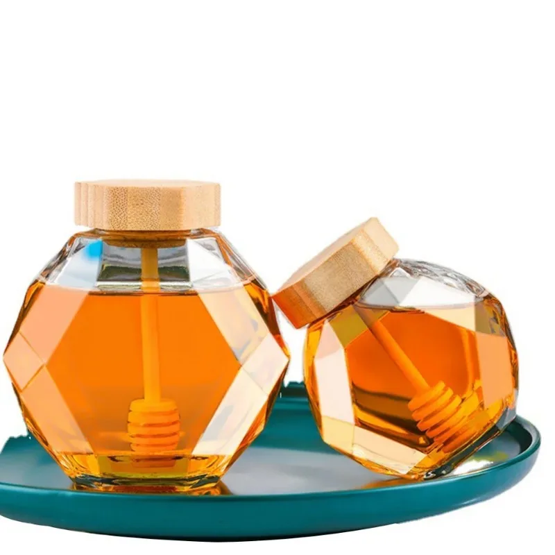 250/380ML Hexagonal Jam Jars , Transparent Glass Jar Bottles for S, Honey,Shower Favors, Baby Foods DIY Wedding