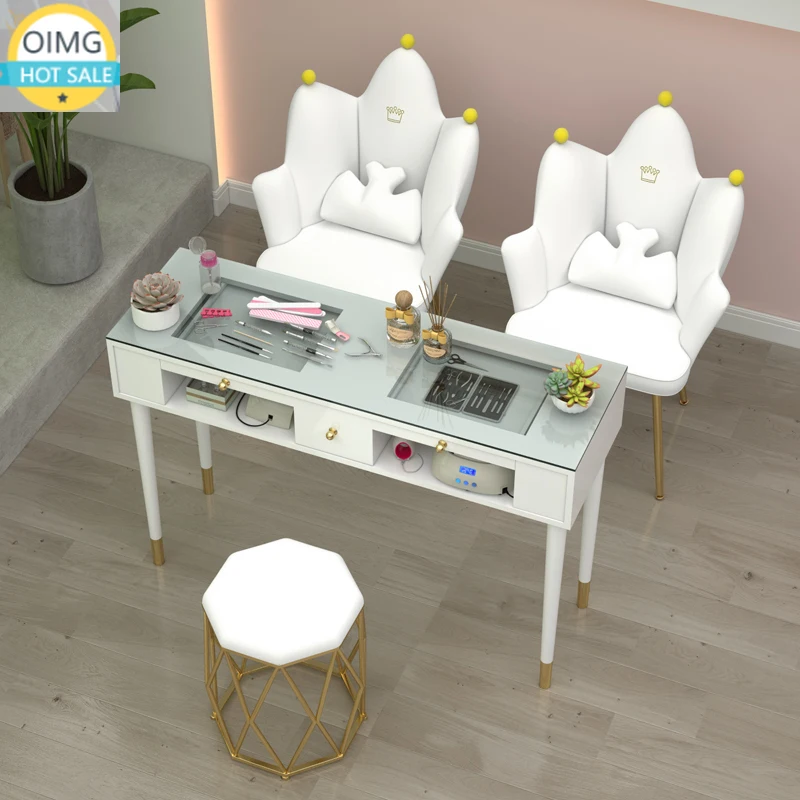 Professional Nail Table Drawers Luxury Display Manicurist Tables Equipment Design Mesa De Manicure Salon Home Furnishings