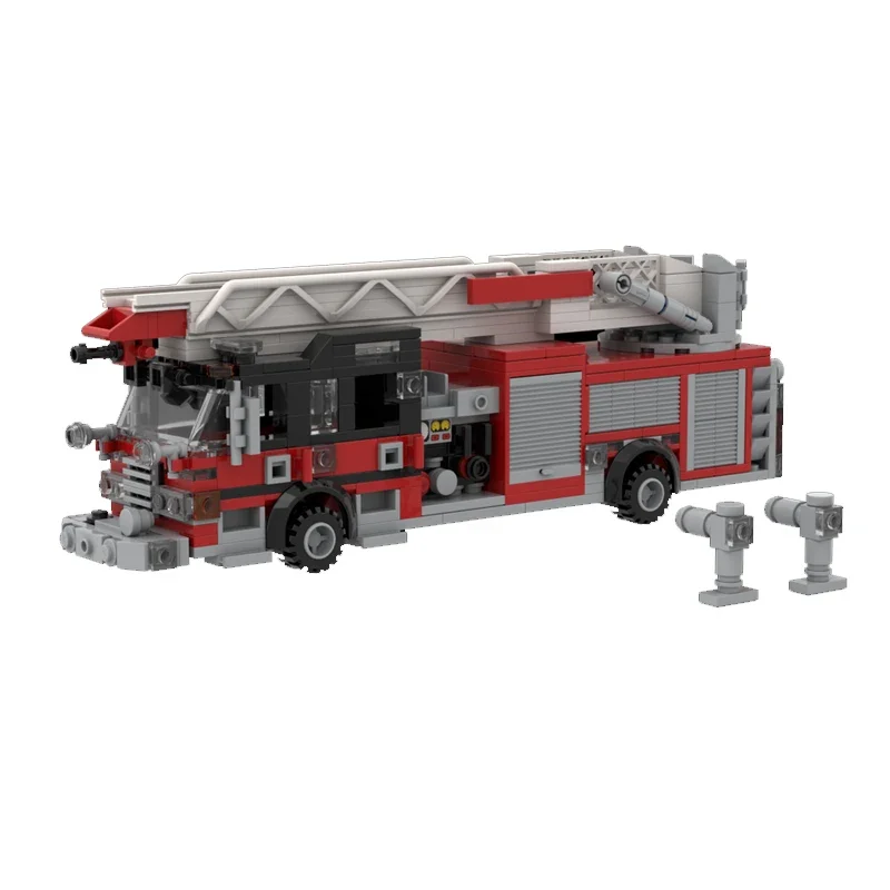 MOC Building Blocks Ambulance Fire Engine Model Creative Assembly Toy Set Gift for Boys Birthday Holiday