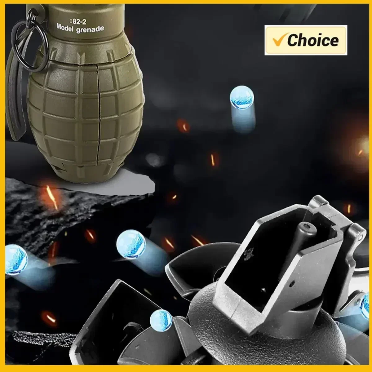 Modèle de Grenade Airsoft extérieur F2pcs, modèle de Grenade de fumée tactique, Grenade éclatée M67 divers modèles tactiques Airsoft Grenade