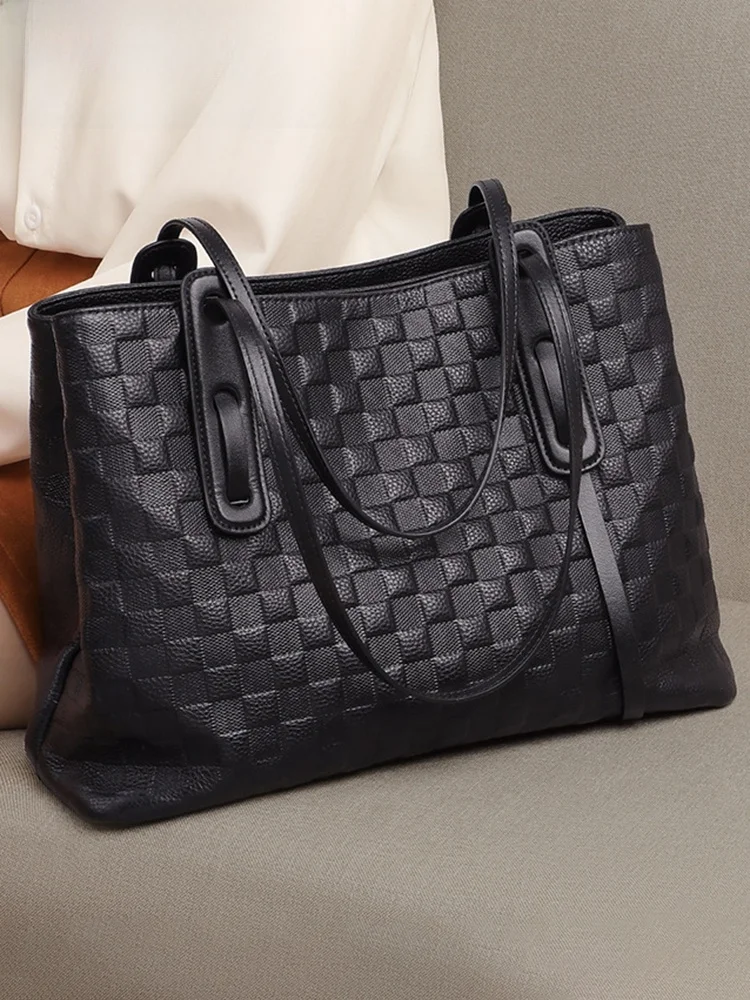 

GIEVSZHE Luxury Tote Bag Women's Large Capaci Commuter Handbag Sli Versatile Girlfrie Soft Leather Briti Sle