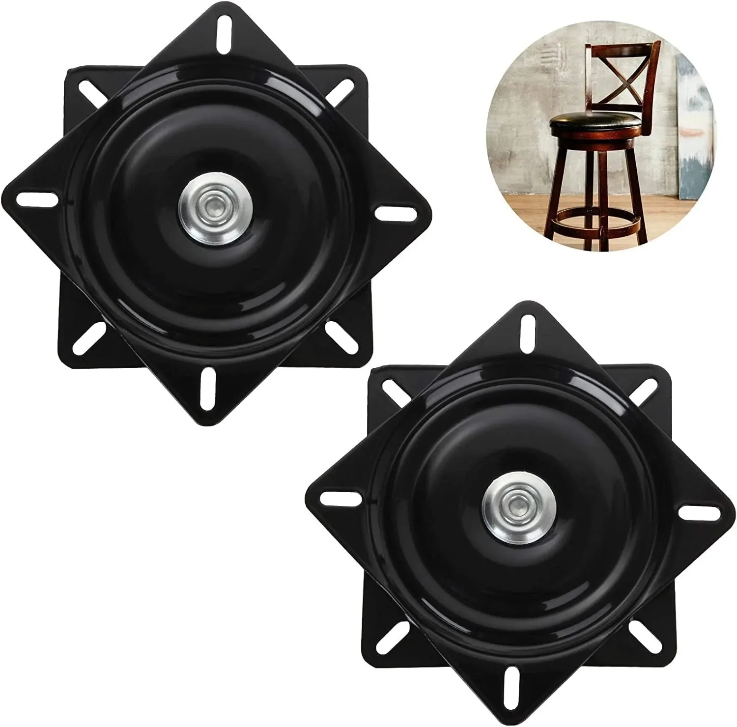 

Winibo Marine Heavy-du ty Stainless Steel Chair Swivel Base 6"/4" 360 Rotating Smooth Mechanism-for Yacht Boats