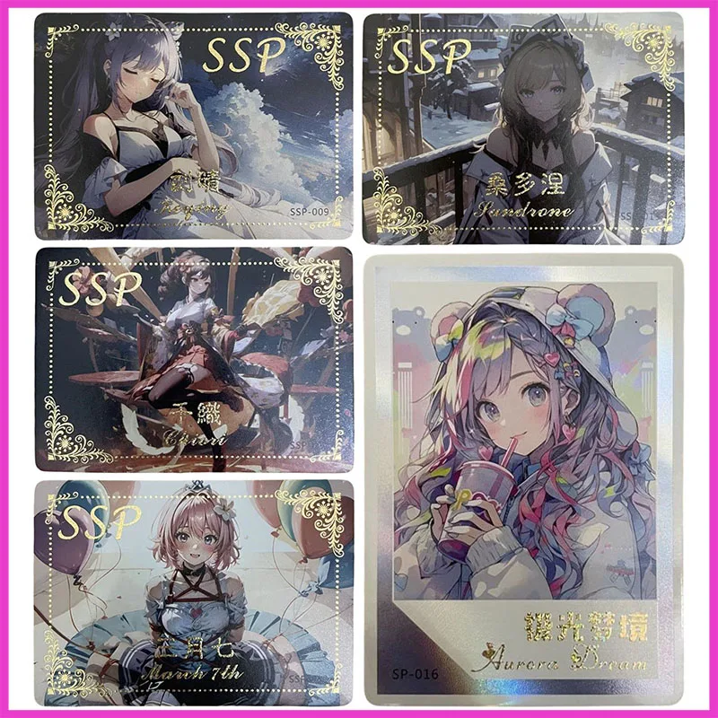 Anime Goddess Story Rare SSP SP Refraction Collectible Cards Keqing Chiori March 7th Sandrone Toys for boys Birthday Present