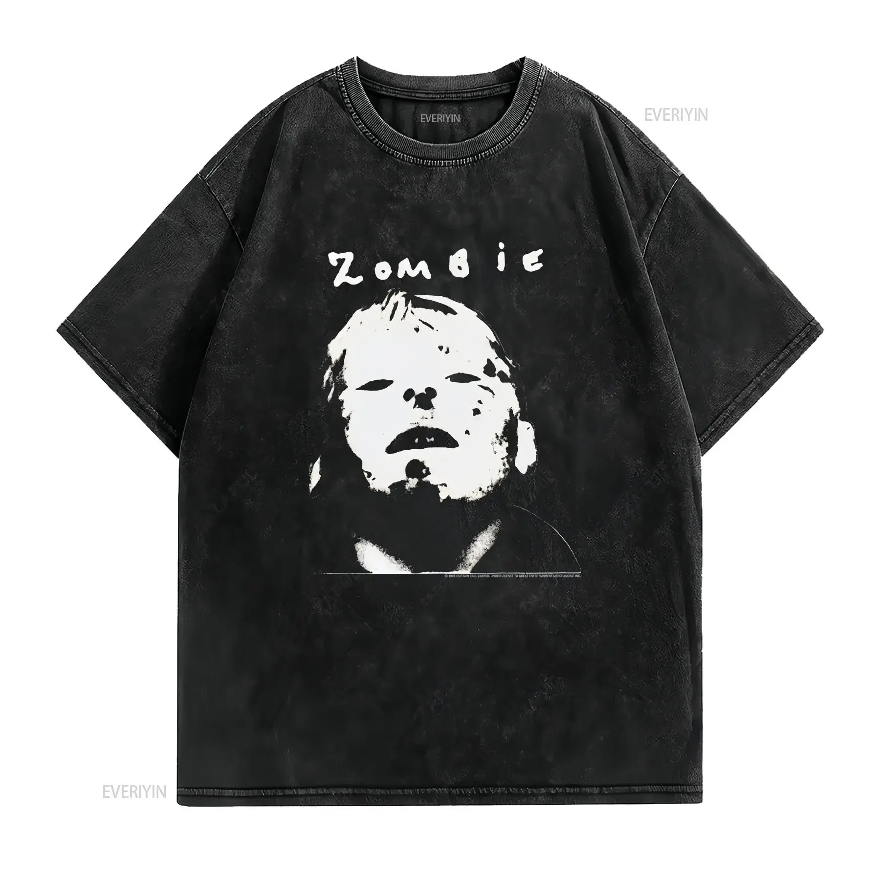 Vtg THE CRANBERRIES ZOMBIE Cotton Black All Size T Shirt For Men MC029 vintage Washed fashion Versatile Top For Everyday Wear