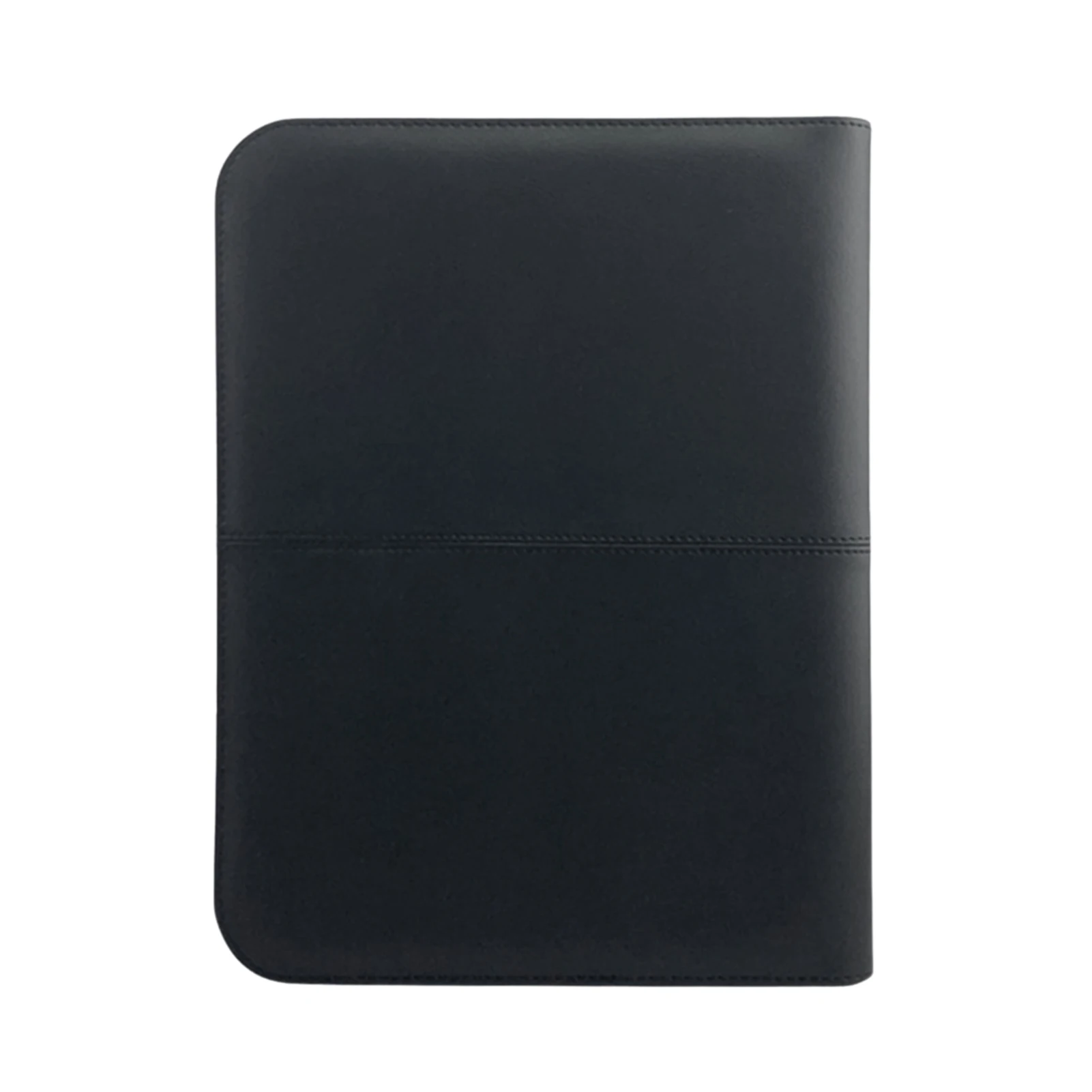 Zippered Business Padfolio A4 PU Leather Portfolio Organizer for Interview Resume Document Planner Agenda Schedule Tablet Sleeve