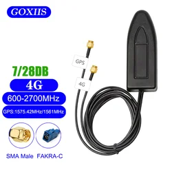 4G GSM LTE BD GPS Antenna 2-In-1 SMA Male FAKRA-C connector 28dbi Vehicle positioning outdoor waterproof cabinet antenna