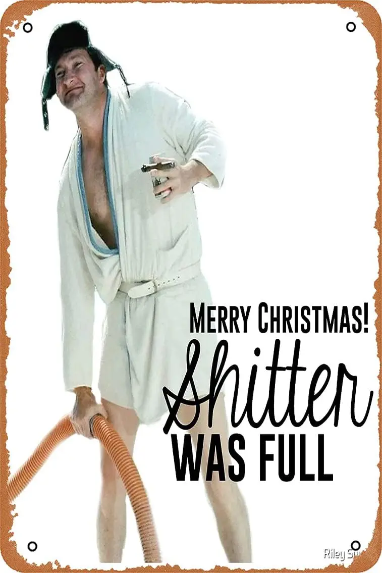 Metal Sign - Cousin Eddie: Merry Christmas Tin Poster 12 X 8 Inches