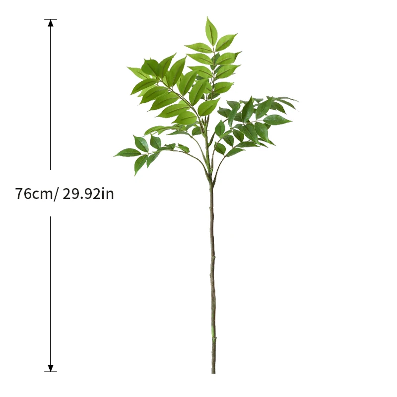76-140 cm künstlicher Gummibaum, künstliche Banyan-Pflanzen, Plastik-Ficus-Blätter, tropischer Ficus-Zweig für Haus- und Gartendekoration – Detail 7