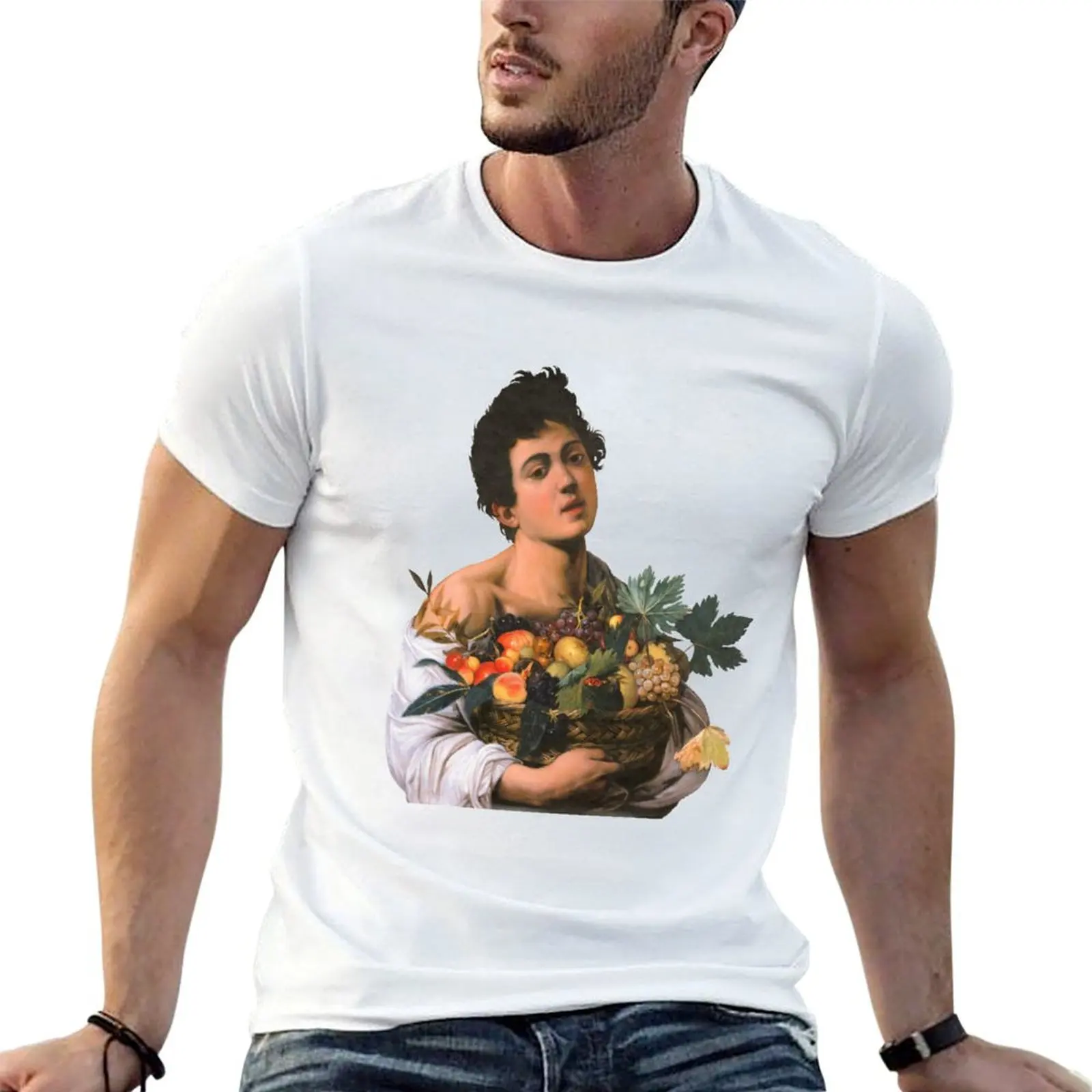 Man with Fruit T-Shirt Breathable Sportswear T-Shirt for Men