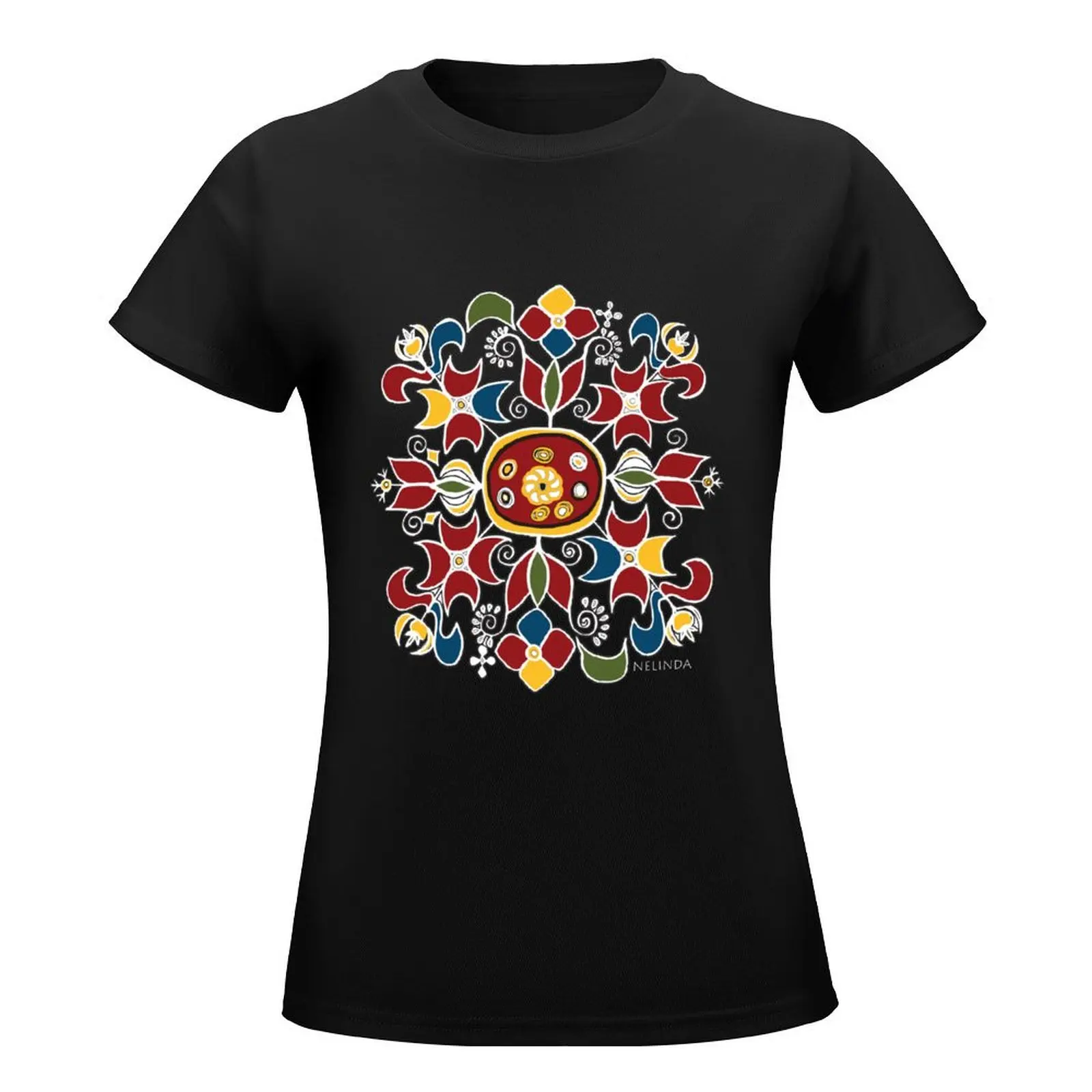 Bulgarian Embroidery - Shevitza T-Shirt female summer tops cute clothes clothes for Women