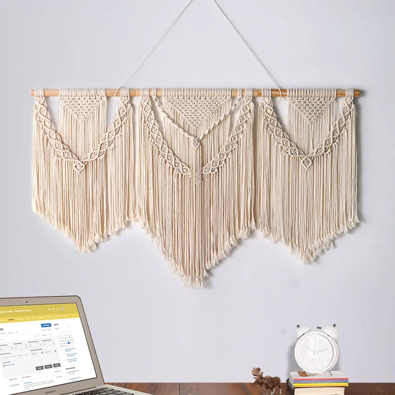 Large Macrame Wall Hanging Tapestry Boho Style Hand Weaving For Home Decor Curtain Wedding Living Room Background Decoration