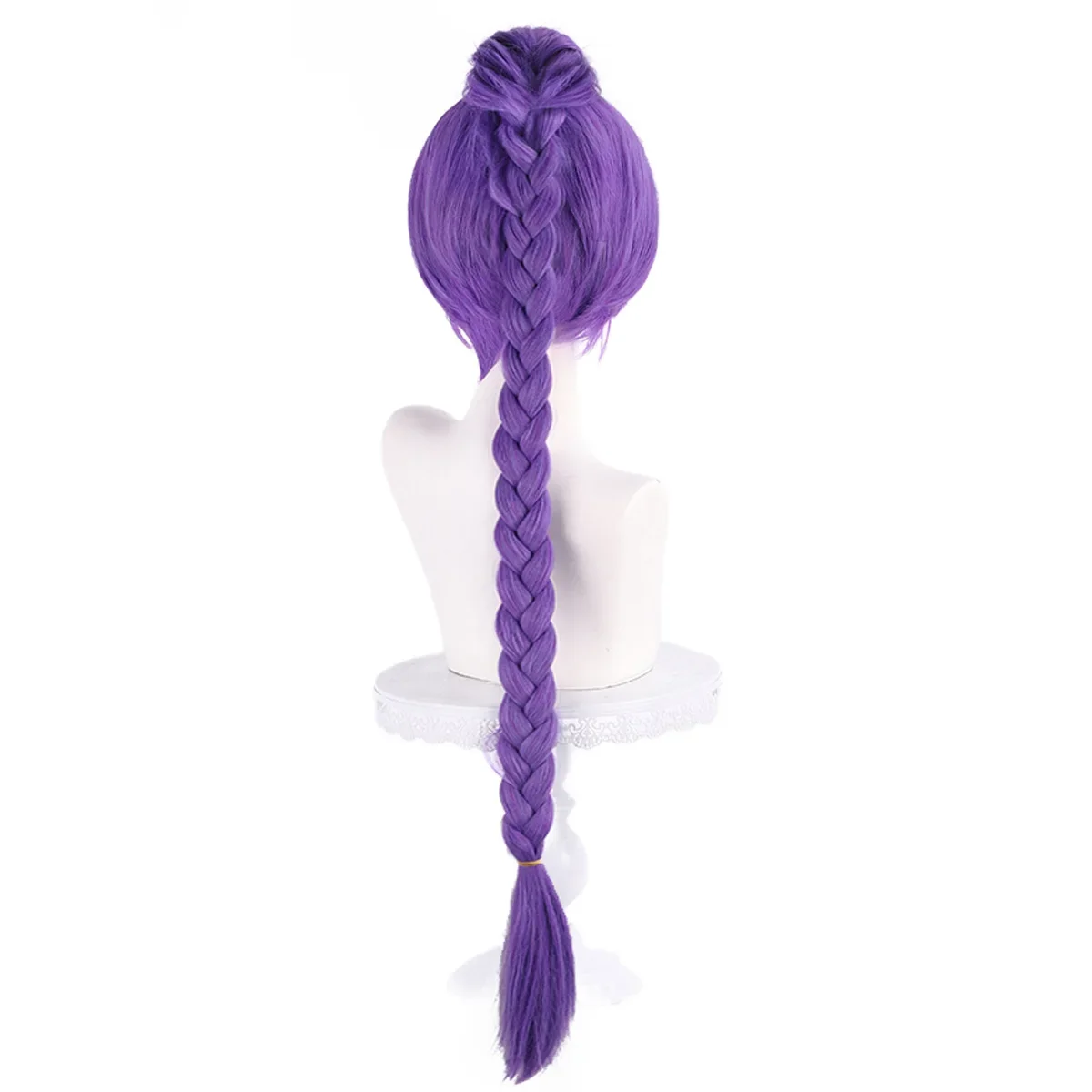 KPOP – perruque de Cosplay violette pour chasseurs de démons Rumi, cheveux tressés longs de 60cm pour fête d'halloween pour enfants, accessoires de Costume de film animé